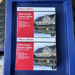 New! Lot Of Merry Brite 200 String Icicle Lights Clear Bulb White Chtistmas. Fixed Price $42.00.