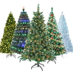 4/5/6/7FT Artificial Pine Christmas Tree With Led Lights Stand Xmas Home Pre Lit. Fixed Price $48.99.
