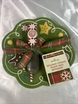 Hallmark Christmas Plate & Spreader 6 1/2" Holiday Treats Mint Hostess Gift New. Fixed Price $14.99.