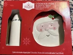 Santa Claus Serving Set Cookies For Milk Jug & Plate Brand New. Fixed Price $13.00.