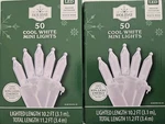 Lot Of New 50-COUNT Led Mini Christmas String Lights, Cool White, 10.2'. Fixed Price $18.75.