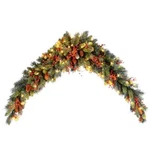 National Tree Mantel Christmas Ple-lit Swag W/ Cones, Berries, 50 Lights, 6 Ft. Fixed Price $26.99.