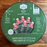 500 Red Dome Led Lights 103.7 Ft. Lighted Length Green Wire Indoor/outdoor New. Fixed Price $49.95.