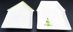 Vintage Paula Joerling Stoneware Christmas Shaped 5-6" Trays. Set Of 2.. Fixed Price $26.99.