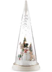 LENOX----2025--MERRY & Magic Snowman Lit Glass CONE---11.5"---NEW In Box. Fixed Price $49.99.