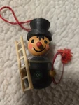 Vintage Steinbach Germany Wooden Lucky Chimney Sweep Ladder Christmas Ornament. Fixed Price $11.00.
