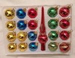 Kurt Adler European Style Mini Christmas Glass Ornaments Pre-owned Mint Cond. Fixed Price $15.00.