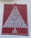 Vtg Needlepoint/plastic Canvas Christmas Tree Red Wall Hanging Country Cottage. Fixed Price $12.95.