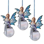 Design Toscano Snow Fairy Holiday Christmas Tree Ornaments - Set Of 3, 4 Inch. Fixed Price $62.01.