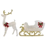 Northlight 48" Led Lighted Glitter Reindeer Sleigh Outdoor Christmas Decoration. Fixed Price $260.49.