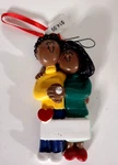 Personalized Marry Engaged African American Couple Christmas Ornament. Fixed Price $11.99.