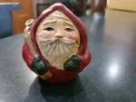 Vtg Lefever Enesco Roly Poly Santa Claus Figure With Sack Old World Small. Fixed Price $11.00.