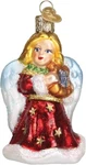 Angel With Lyre Blown Glass Ornament By Old World Christmas #10239. Fixed Price $19.95.