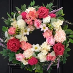 Cir Oases 22 Inch Spring/summer Floral Wreaths For Front Door,artificial Deco.... Fixed Price $50.77.