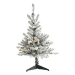 Nearly Natural 3FT Flocked West Virginia Spruce Christmas Tree W/50 Clear Lights. Fixed Price $67.99.