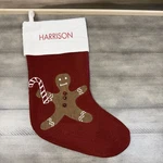 Pottery Barn Holiday Icons Gingerbread Man Crewel Christmas Stocking Harrison. Fixed Price $19.95.