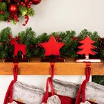 Northlight Reindeer Christmas Tree Star Metallic Red Stocking Holders. Fixed Price $93.49.