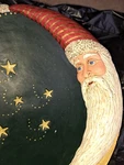 Kurt Adler Crescent Santa Moon Face Christmas Bowl. Fixed Price $13.00.