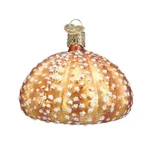 World Christmas Gold Sea Urchin Nautical Glass Ornament 12254. Fixed Price $17.88.