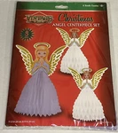 Beistle Angel Centerpiece Christmas Decor 3 Pc Reproduction Display 2018. Fixed Price $13.00.