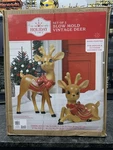 Blow Mold Vintage Deer Outdoor Indoor Multicolor Set Of 2 Holiday Time New. Fixed Price $98.00.