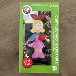 The Grinch Cindy Lou Who Gemmy Airdorable 22" Christmas Airblown Inflatable. Fixed Price $17.99.