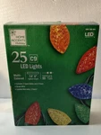 Home Accent Holiday 25 Multicolored C9 Led Faceted Crystal Lights Christmas. Fixed Price $15.00.