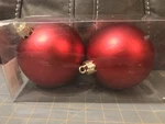 Set Red Shatter Proof Christmas Ornaments. Hobby Lobby 2014. Fixed Price $12.00.