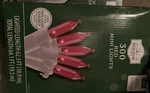 Holiday Time 300-COUNT Red Led Mini Christmas Lights With White Wire, 61.3'. Fixed Price $25.95.