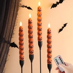 Eywamage Halloween Flameless Taper Candles With Remote, Set Of 4, Pumpkin. Fixed Price $38.57.
