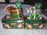2 Old World Christmas Glass Orange/white Tiger Ornament Alabama Gulf Coast Zoo. Fixed Price $45.00.