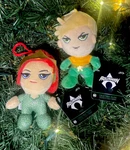 2CT 2025 (aquaman & Mera) Christmas Plush Ornaments, Clip On, Stocking Stuffers. Fixed Price $12.59.