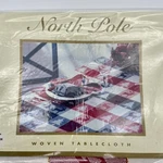 Plaid Christmas Tablecloth Oval 84X60 North Pole Cotton Avon Home Fashions. Fixed Price $24.91.
