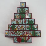Vtg Starbucks 2005 Christmas Tree Advent Calendar 24 Drawers Empty 10 X 12. Fixed Price $22.87.