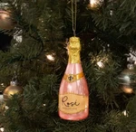 Raz 6" Rose Sparkling Wine Glass Hanging Christmas Ornament 4052892. Fixed Price $14.00.