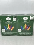 Lot Of 2 Holiday Time 100 Multicolor Mini Led Christmas Lights Strand Green Wire. Fixed Price $17.99.