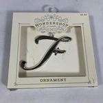 Wondershop At Target Letter F Monogram Christmas Ornament Silver Metal Hanging. Fixed Price $14.99.