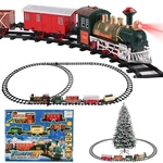 Luxury Electric Christmas Train Carriage Set Kids Toy Gift With Light Under Tree. Fixed Price $39.95.