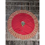Christmas Tree Skirt Red Green 48 In By Viv&lou 100% Cotton. Fixed Price $14.25.
