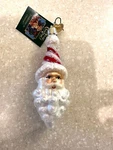 Old World Christmas 5" Peppermint Twist Santa Glass Ornament.. Fixed Price $12.00.