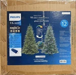 Phillips 7.5 Ft Balsam Fir Christmas Tree 2000 Lights Nib. Fixed Price $119.00.