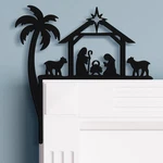 Metal Christmas Nativity Door Topper 11.8 X Jesus Frame Decorat.... Fixed Price $19.20.