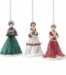 Royal Doulton Songs Of Christmas (3) Tree Ornament Set # 1052442 Ladies Figurine. Fixed Price $60.00.