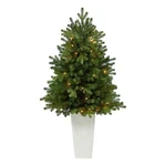 Nearly Natural 3.5FT Washington Fir Christmas Tree W/ 50 Clear Lights Planter. Fixed Price $141.99.