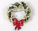 Vintage Tanya Creations Tc Christmas Wreath Enamel Wire Over Beaded Accents. Fixed Price $19.99.