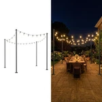 Apluschoice 4 Pack 8FT/10FT String Light Poles For Event Garden Decor Shade. Fixed Price $599.90.