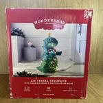 Target Wondershop Lit Tinsel Rex Dinosaur Christmas 26" Works W/ Original Box. Fixed Price $75.99.