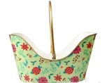 Pioneer Woman Metal Holiday Basket W/handle 6" X 12" 13" Green Floral. Fixed Price $33.92.