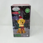Gemmy Airblown Inflatable Dog Santa Hat Wreath Lights Christmas 3.5 Ft Pooch. Fixed Price $21.95.