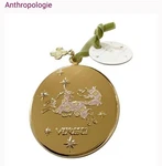 Anthropologie Lou Benesch Zodiac Ornament Gold Plated Virgo" Christmas Gift. Fixed Price $21.99.